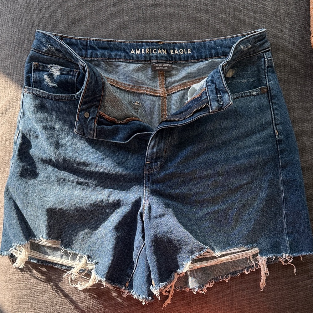 American Eagle Outfitters Distressed Relaxed Mom Shorts